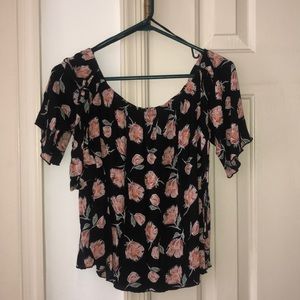 Off the shoulder floral top